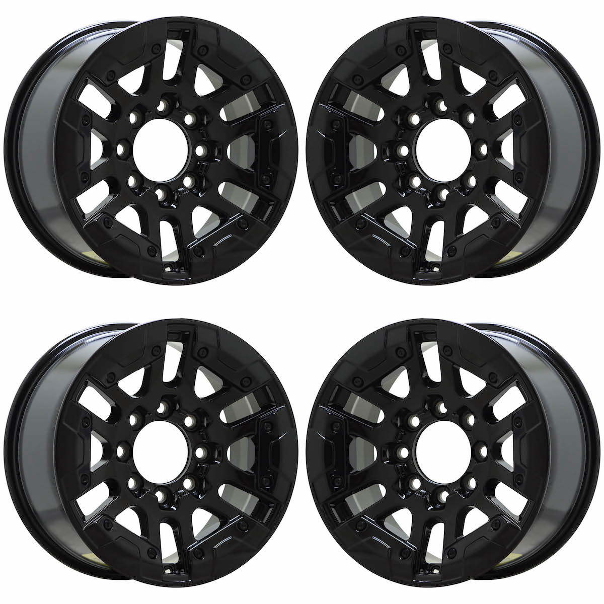 18" GMC Hummer EV Gloss Black wheels rims Factory OEM set 14049 84871281