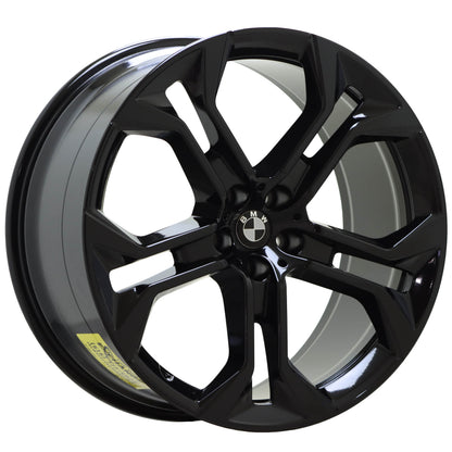 21" BMW X5 X6 Gloss Black wheels rims Factory OEM set 86465 86467 EXCHANGE