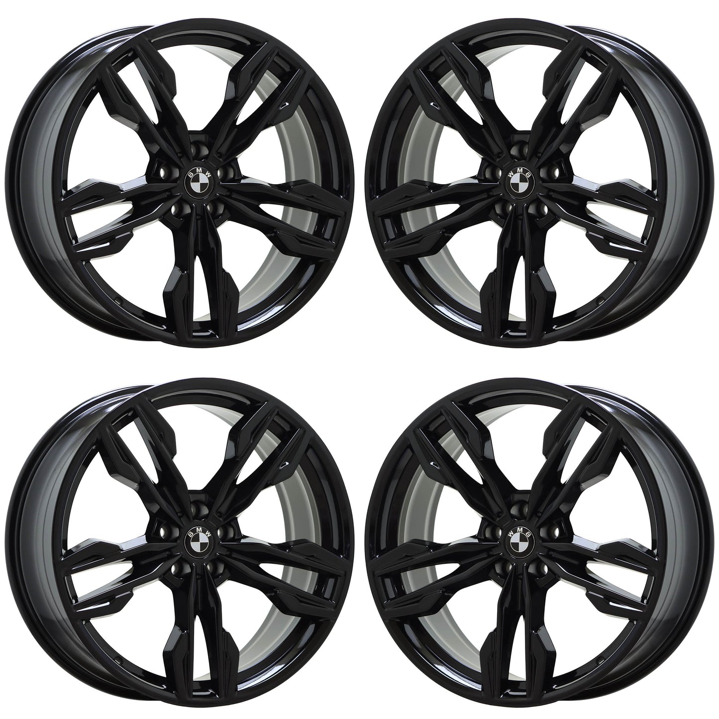 21" BMW X3 X4 Gloss Black wheels rims Factory OEM set 86364 86367 EXCHANGE