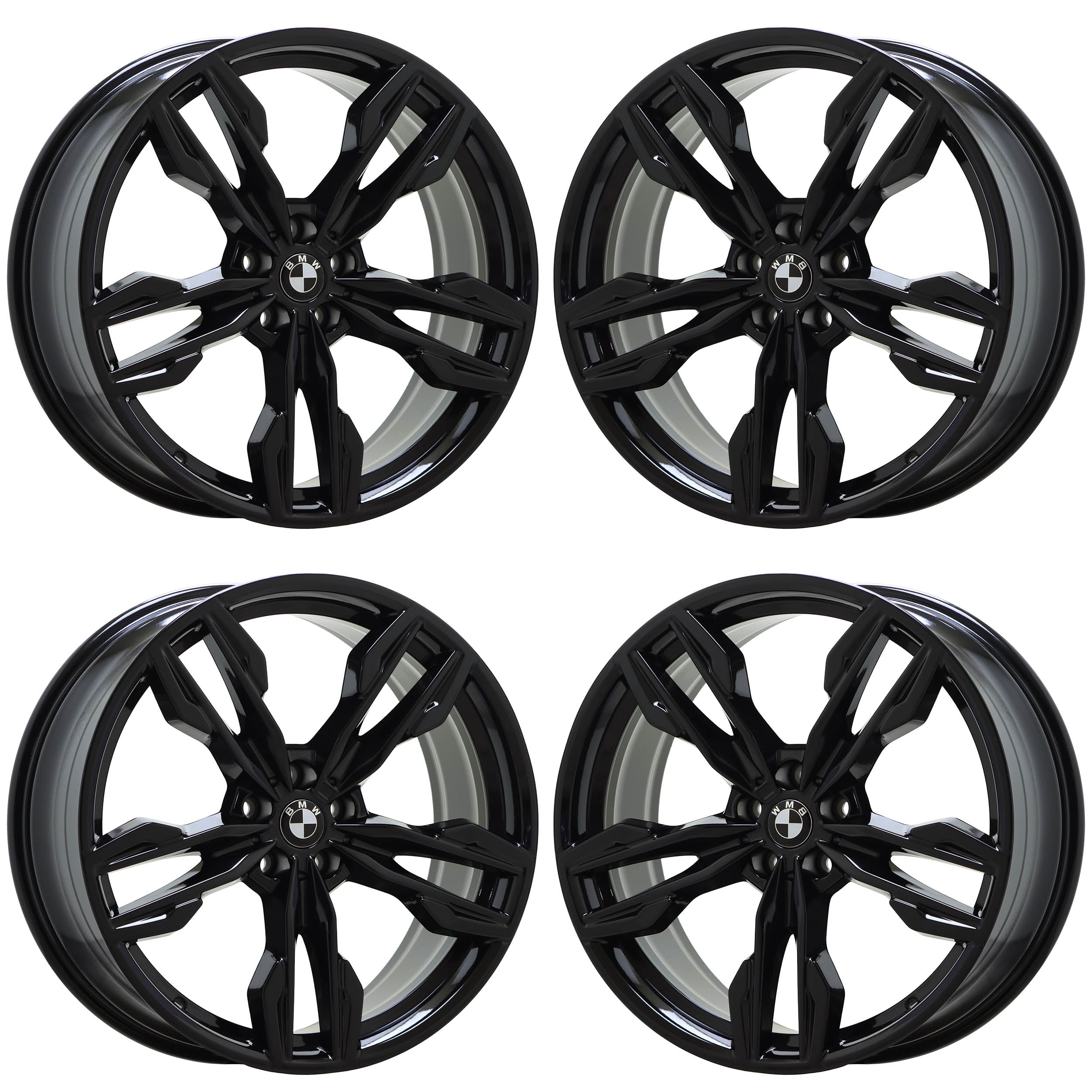 21" BMW X3 X4 Gloss Black wheels rims Factory OEM set 86364 86367 EXCHANGE