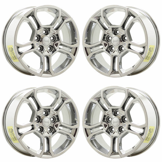18" Jeep Grand Cherokee Bright Chrome wheels rims Factory OEM set 9309