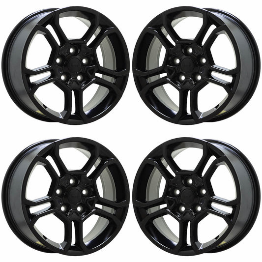 18" Jeep Grand Cherokee Gloss Black wheels rims Factory OEM set 9309