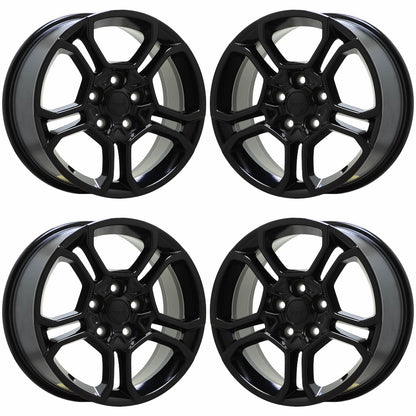 18" Jeep Grand Cherokee Gloss Black wheels rims Factory OEM set 9309