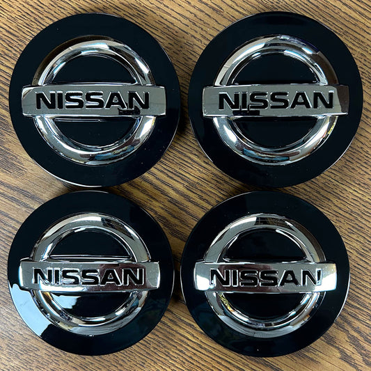 3 5/16" Nissan Armada, Titan OEM Black Center Cap #40342-5ZM0B set