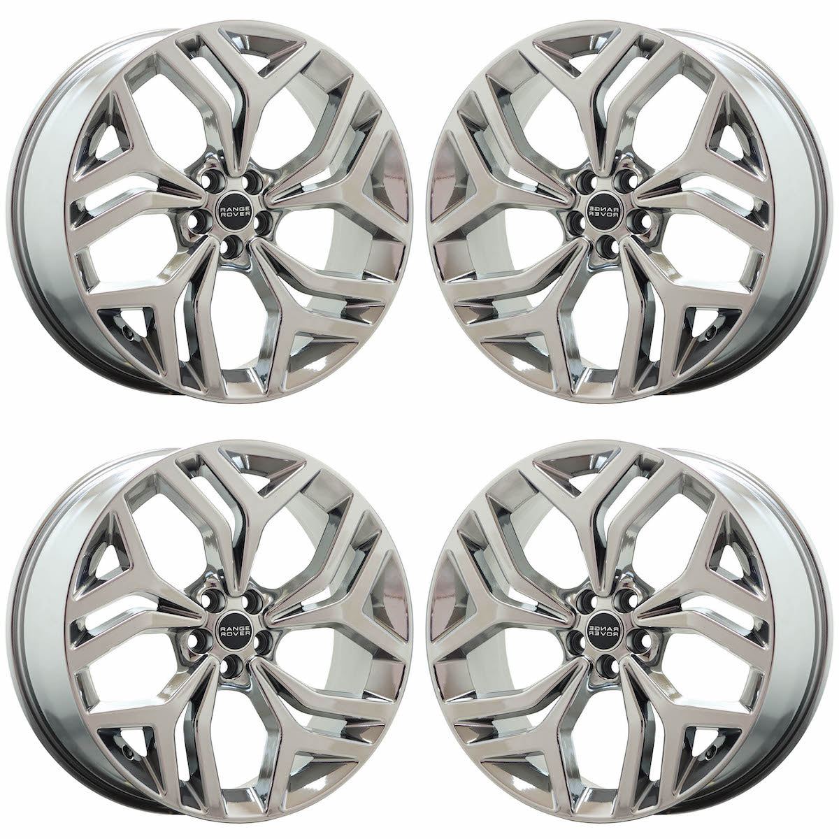 21" Range Rover Velar Bright Chrome wheels rims Factory OEM set 72304 EXCHANGE
