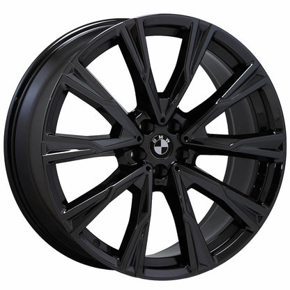 22" BMW X7 Gloss Black wheels rims set 4 86534 86539 G07 STYLE 758 EXCHANGE