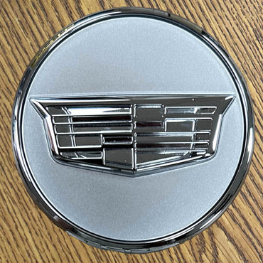 2 5/8" Cadillac Lyriq, XT4 OEM Silver Center Cap #84638166 set