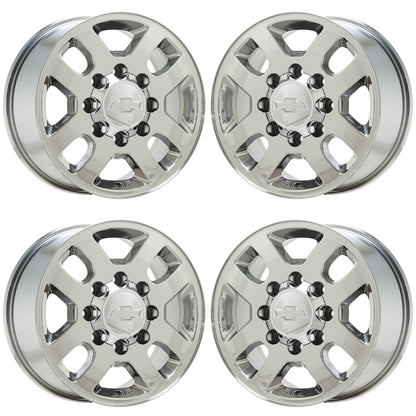 18" Chevrolet Silverado 2500 3500 Bright Chrome wheels OEM set 5502 EXCHANGE