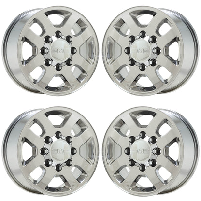 18" GMC Sierra 2500 3500 Bright Chrome wheels rims OEM set 4 5502