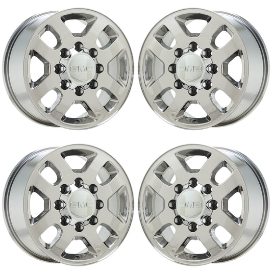 18" GMC Sierra 2500 3500 Bright Chrome wheels rims OEM set 4 5502