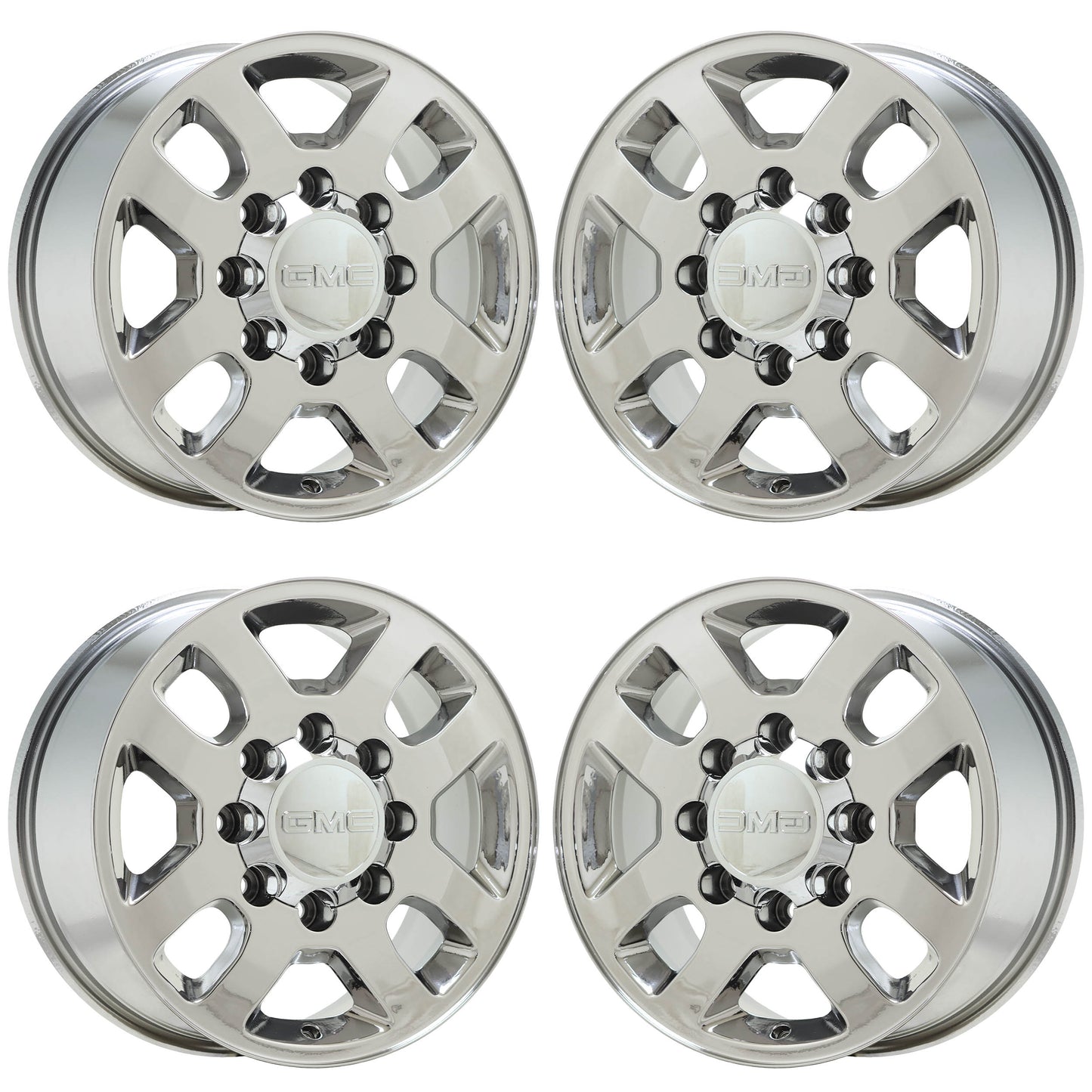 18" GMC Sierra 2500 3500 Bright Chrome wheels rims OEM set 4 5502 EXCHANGE