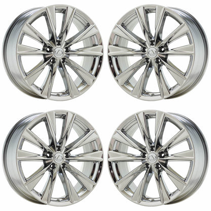 21" Lexus RX350 RX500h Bright Chrome wheels rims Factory OEM set 74421 EXCHANGE
