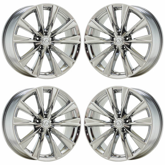 21" Lexus RX350 RX500h Bright Chrome wheels rims Factory OEM set 74421 EXCHANGE