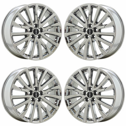 19" Lincoln Continental Bright Chrome wheels rims Factory OEM set 10090 EXCHANGE