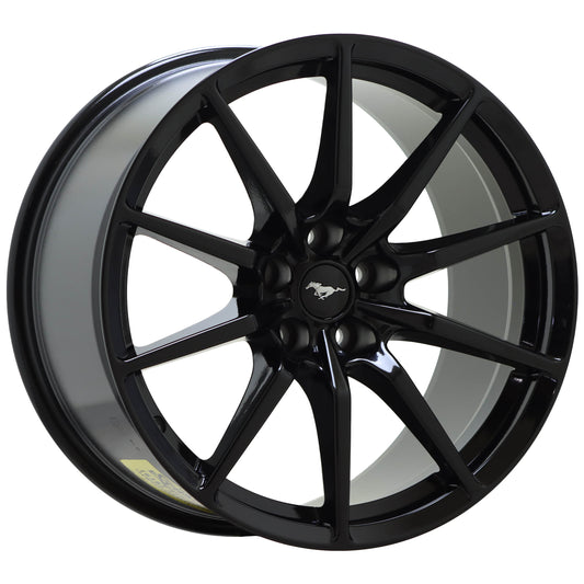 19x10.5 Ford Mustang GT350 Shelby Gloss Black wheel rim Factory OEM single 10053