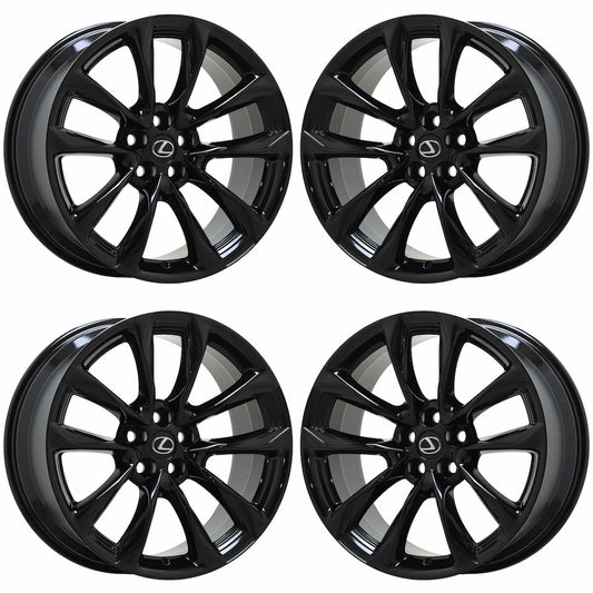 21" Lexus LC500 LC500h Gloss Black wheels rims Factory OEM 74361 74362 EXCHANGE