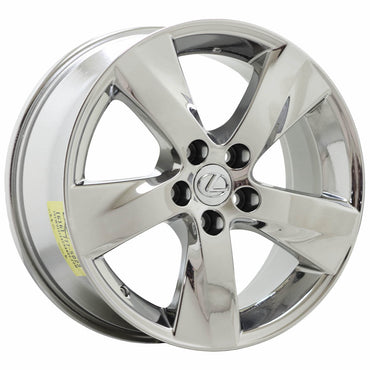 18x8" 18x8.5" Lexus IS250 IS350 Bright Chrome wheels Factory OEM 74241 74242