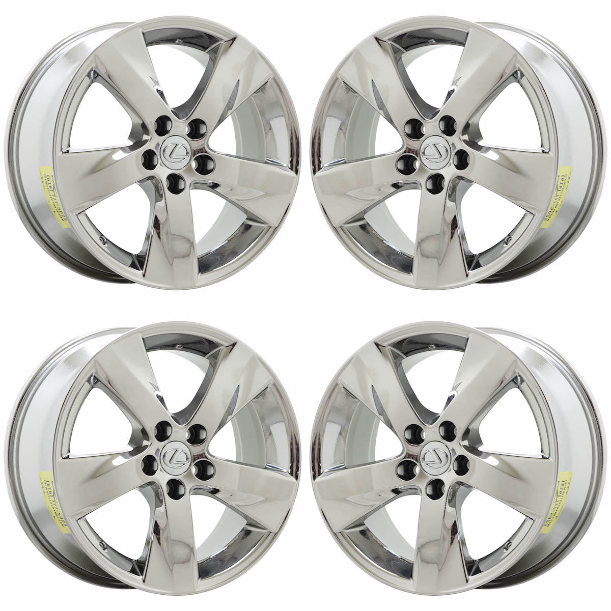 18x8" 18x8.5" Lexus IS250 IS350 Bright Chrome wheels Factory OEM 74241 74242