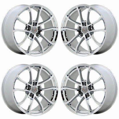 19" 20" Corvette C6 C7 Bright Chrome wheels rims Factory OEM 5542 5543 EXCHANGE