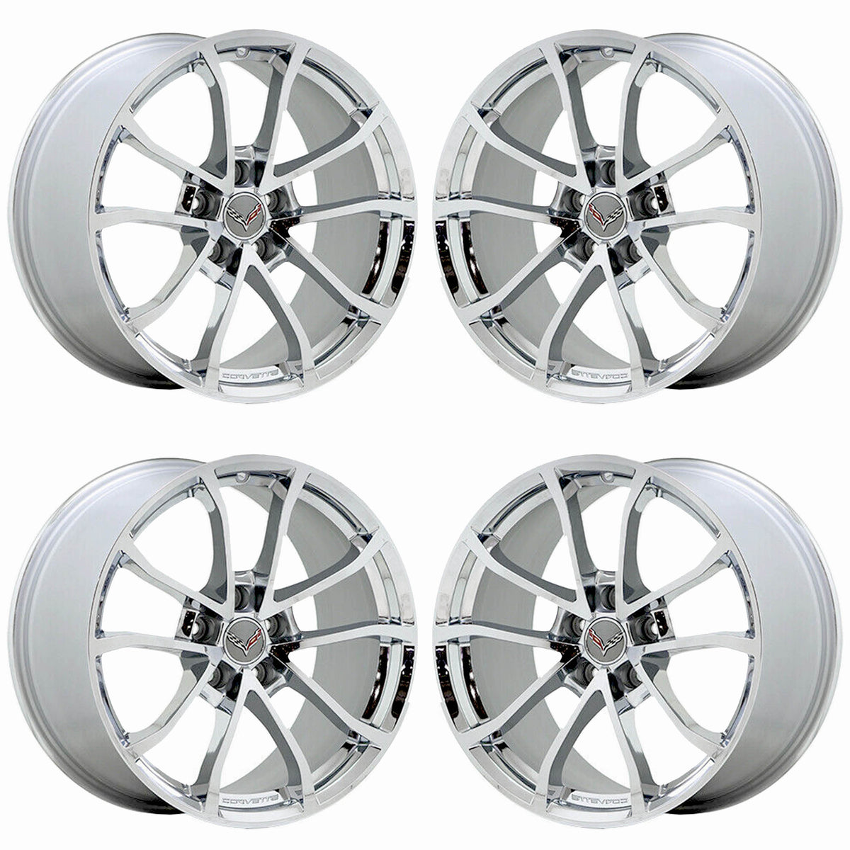 19" 20" Corvette C6 C7 Bright Chrome wheels rims Factory OEM 5542 5543 EXCHANGE