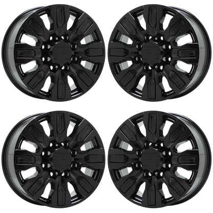 20" GMC Sierra 2500 3500 Gloss Black wheels rims Factory OEM set 0459 EXCHANGE
