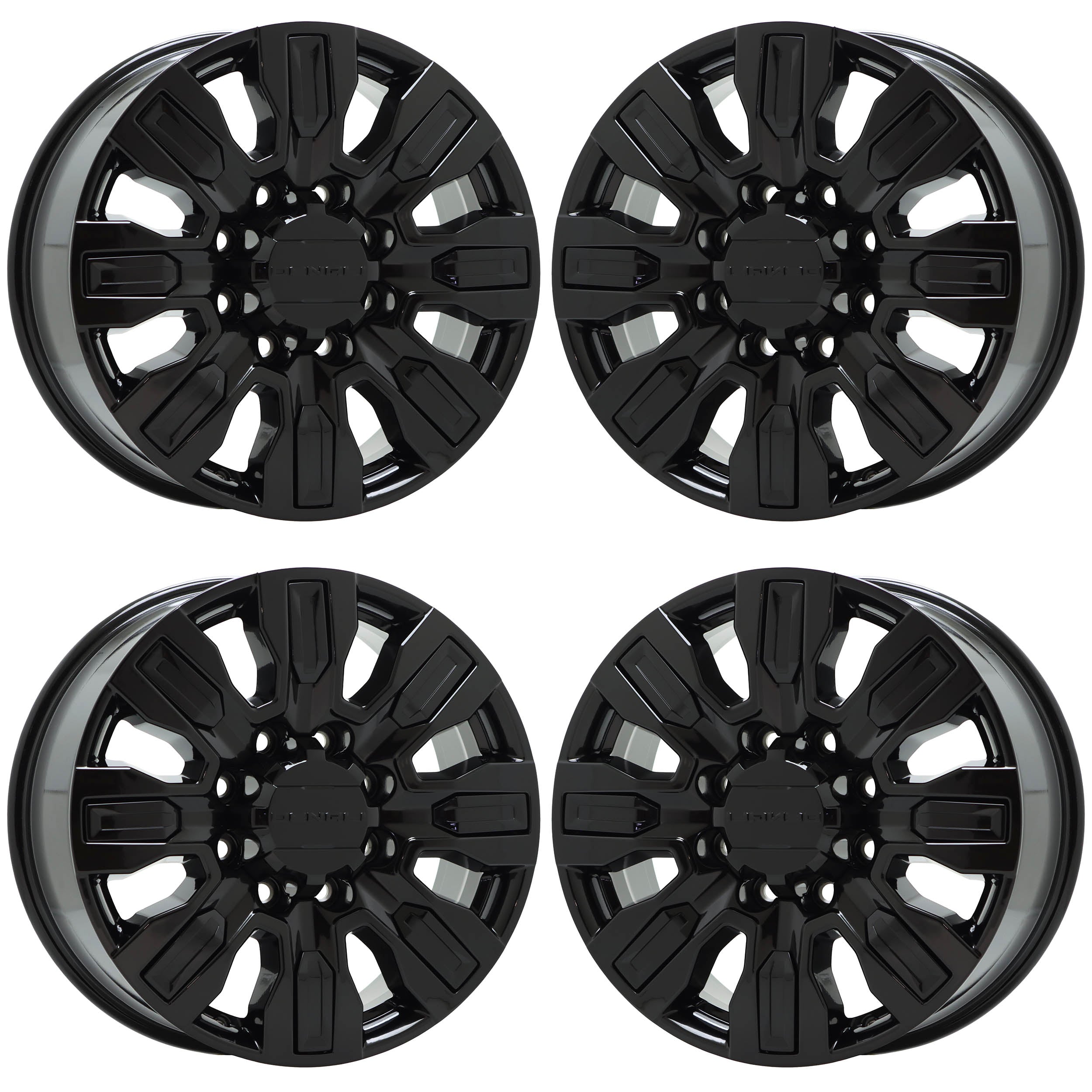 20" GMC Sierra 2500 3500 Gloss Black wheels rims Factory OEM set 84830459