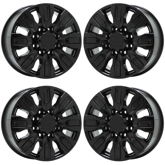 20" GMC Sierra 2500 3500 Gloss Black wheels rims Factory OEM set 84830459