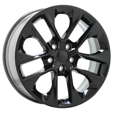 20" Jeep Wrangler High Altitude Gladiator Gloss Black wheels rims OEM set 5 9262