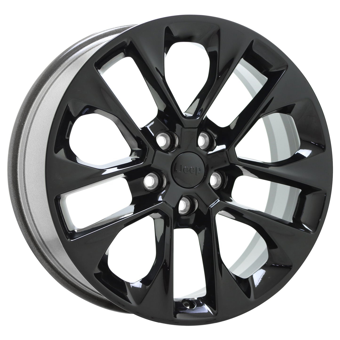 20" Jeep Wrangler High Altitude Gladiator Gloss Black wheels rims OEM set 5 9262