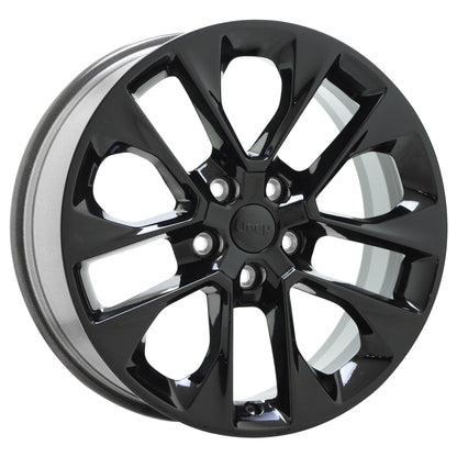 20" Jeep Wrangler High Altitude Gladiator Gloss Black wheels rims OEM set 5 9262