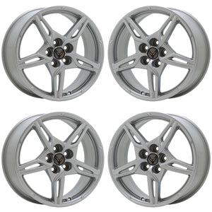 19x8.5" 20x11" Corvette C8 Silver wheels rims Factory OEM GM set 14007 14008