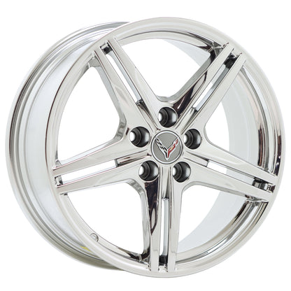 19x8.5" 20x11" Corvette C8 Bright Chrome wheels Factory OEM 8126 8127