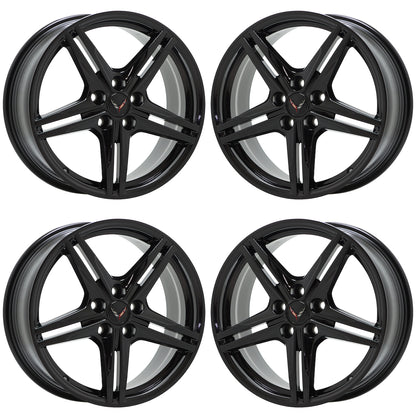 19x8.5" 20x11" Corvette C8 Black wheels rims Factory OEM 8126 8127 EXCHANGE