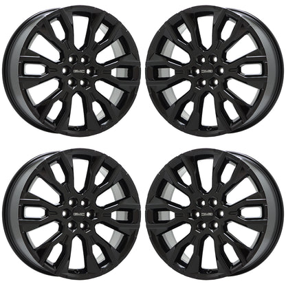 22" GMC Acadia Gloss Black wheels rims Factory GM set gv066 EXCHANGE