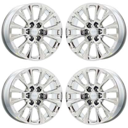 22" GMC Yukon Denali Bright Chrome wheels Factory OEM 25DENALI22 EXCHANGE
