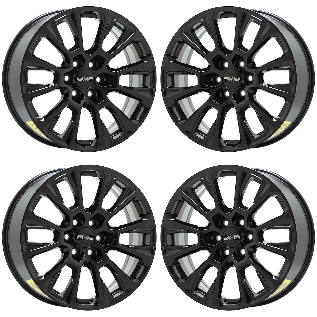 22" GMC Yukon Denali Gloss Black wheels rims Factory OEM set 85675606 EXCHANGE