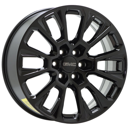 22" GMC Yukon Denali Gloss Black wheels rims Factory OEM set 85675606 EXCHANGE