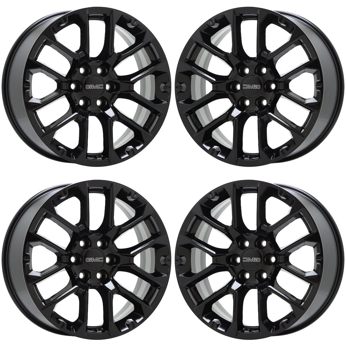 22" GMC Sierra Yukon Canyon Gloss Black wheels rims Factory set 14079 EXCHANGE