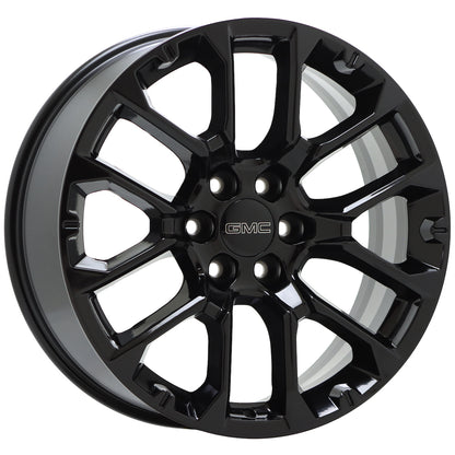 22" GMC Sierra Yukon Canyon Gloss Black wheels rims Factory set 14079 EXCHANGE