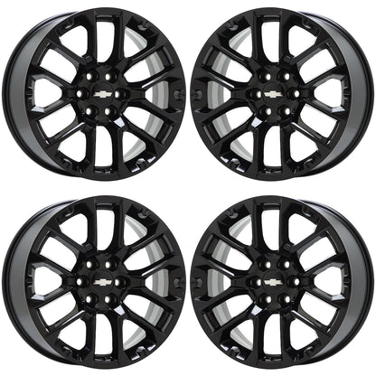 22" Chevrolet Silverado Tahoe Gloss Black wheels rims Factory set 14079 EXCHANGE