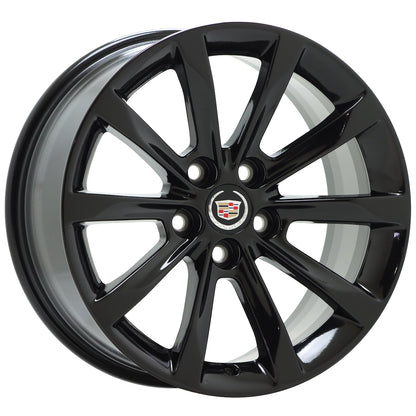 18" Cadillac CTS Gloss Black wheels rims Factory OEM set 4749 EXCHANGE