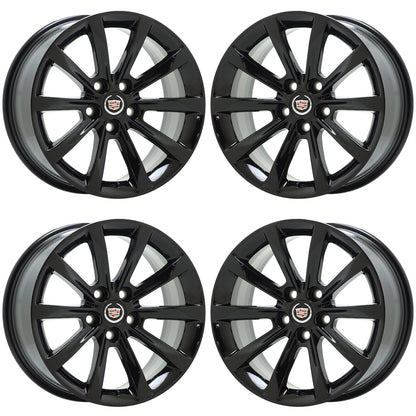 18" Cadillac CTS Gloss Black wheels rims Factory OEM set 4749 EXCHANGE