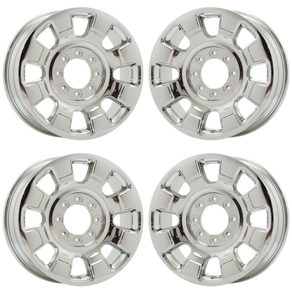 20" Ford F250 F350 SRW Bright Chrome wheels rims Factory OEM set 10552 EXCHANGE