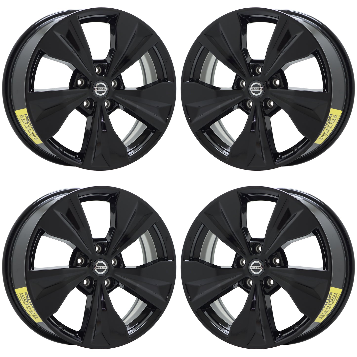 18" Nissan Murano Gloss Black wheels rims Factory OEM set 62812