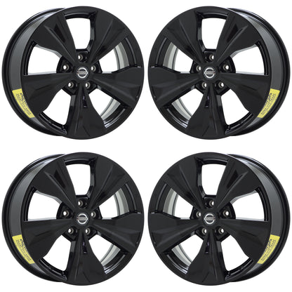 18" Nissan Murano Gloss Black wheels rims Factory OEM set 62812