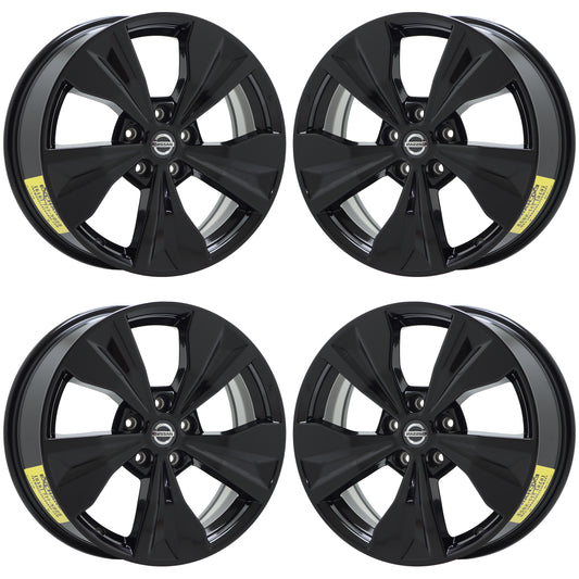 18" Nissan Murano Gloss Black wheels rims Factory OEM set 62812