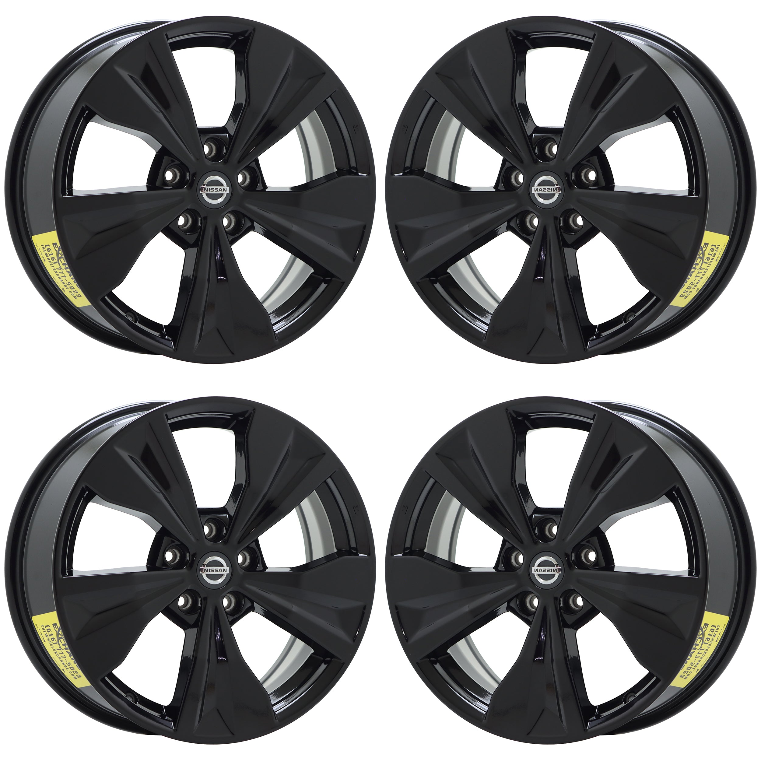 18" Nissan Murano Gloss Black wheels rims Factory OEM set 62812