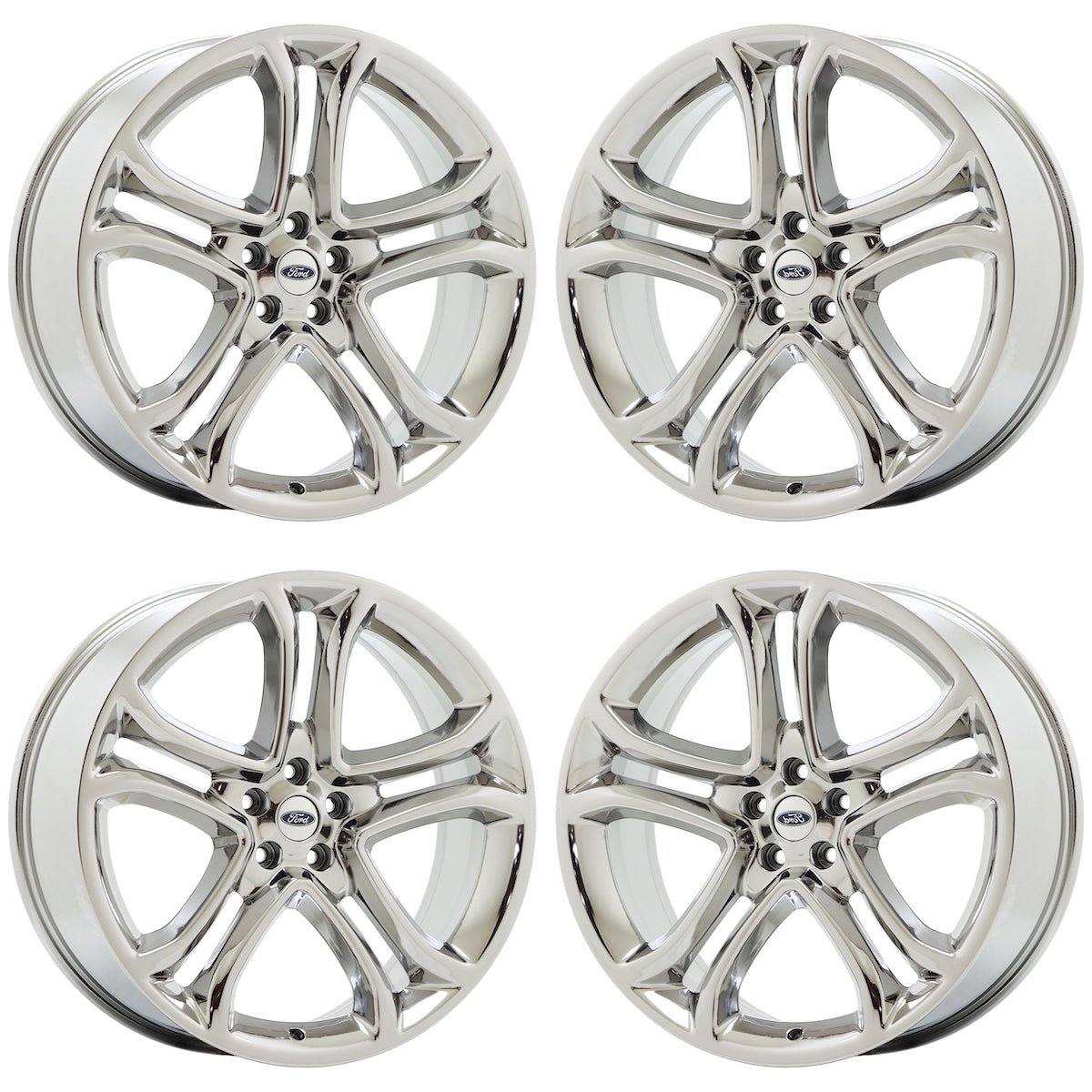 22" Ford Edge Lincoln MKX Bright Chrome wheels rims Factory OEM set 3850