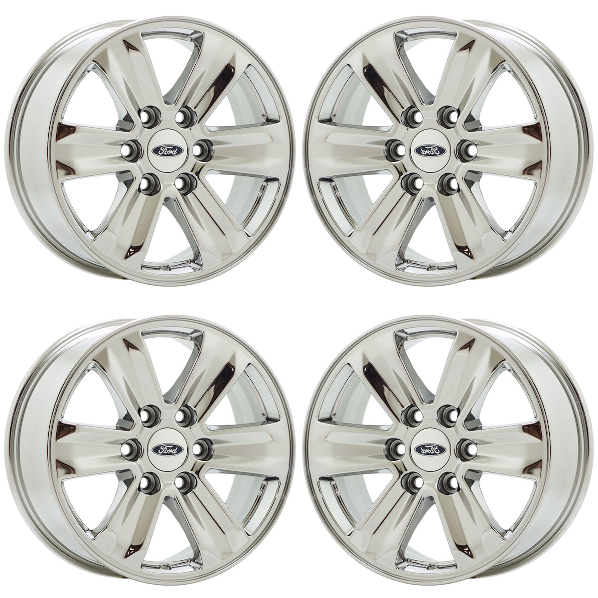 17" Ford F150 Truck Bright Chrome wheels rims Factory OEM set 4 3995
