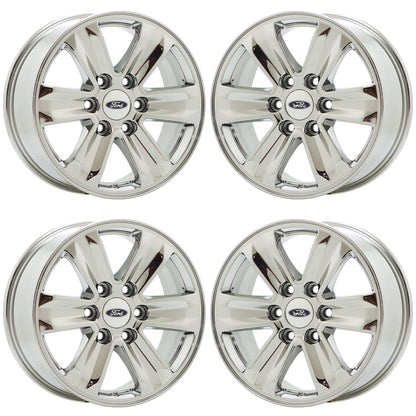 17" Ford F150 Truck Bright Chrome wheels rims Factory OEM set 4 3995